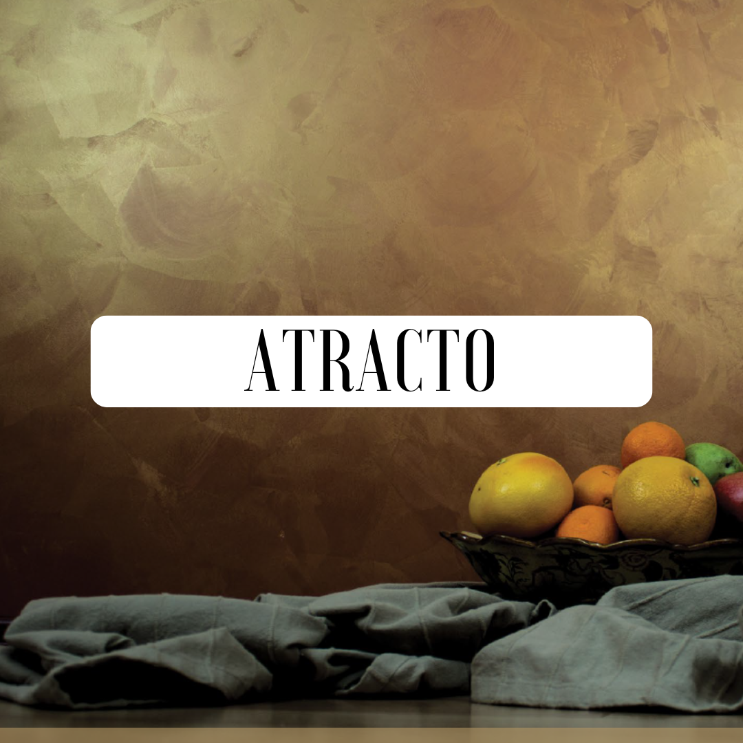 Atracto je jemně strukturovaná stěrka s decentním metalickým efektem pro elegantní vzhled.