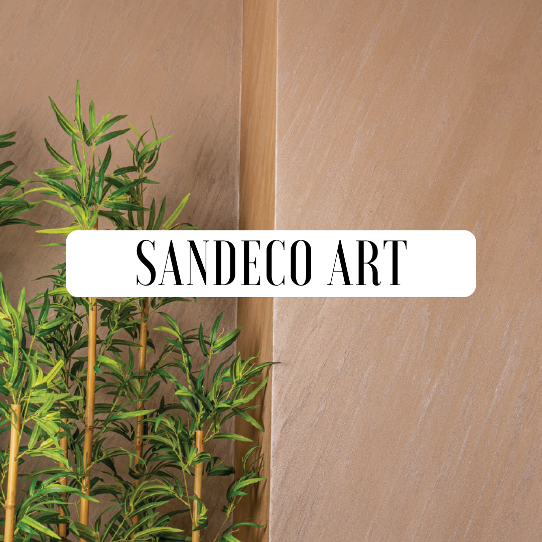 Sandeco Art je strukturovaná stěrka s metalickým efektem a zrnitým povrchem.